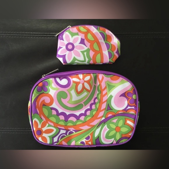 Two Clinique Multi Colored Cosmetic Bags - Picture 4 of 7